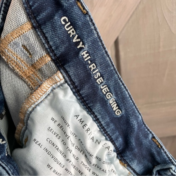 American Eagle‎ next level stretch curvy hi-rise Jegging size 2 distressed - Picture 7 of 8